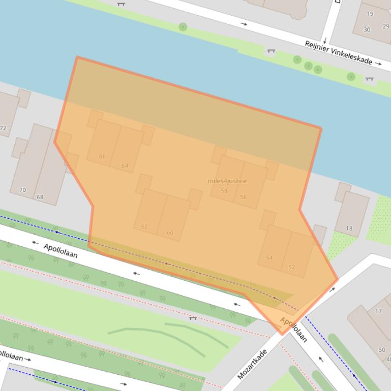 Kaart van postcodegebied 1077BC.