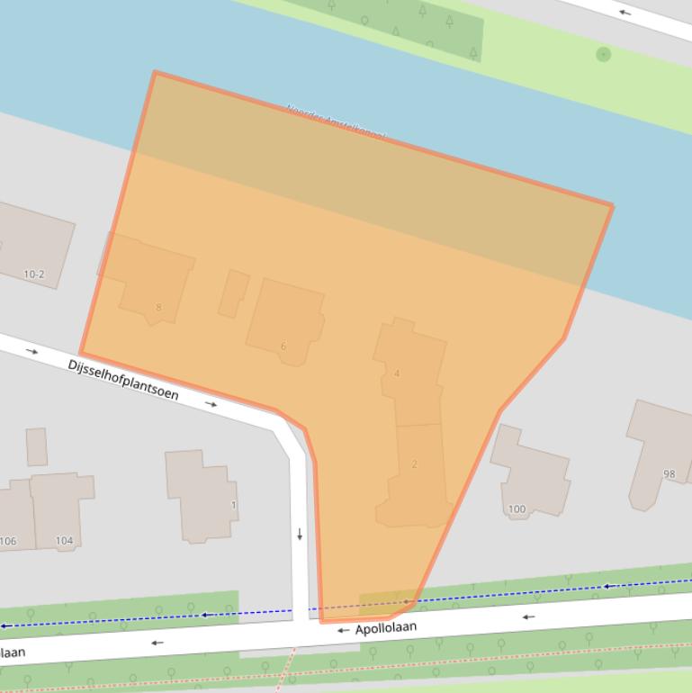 Kaart van postcodegebied 1077BK.