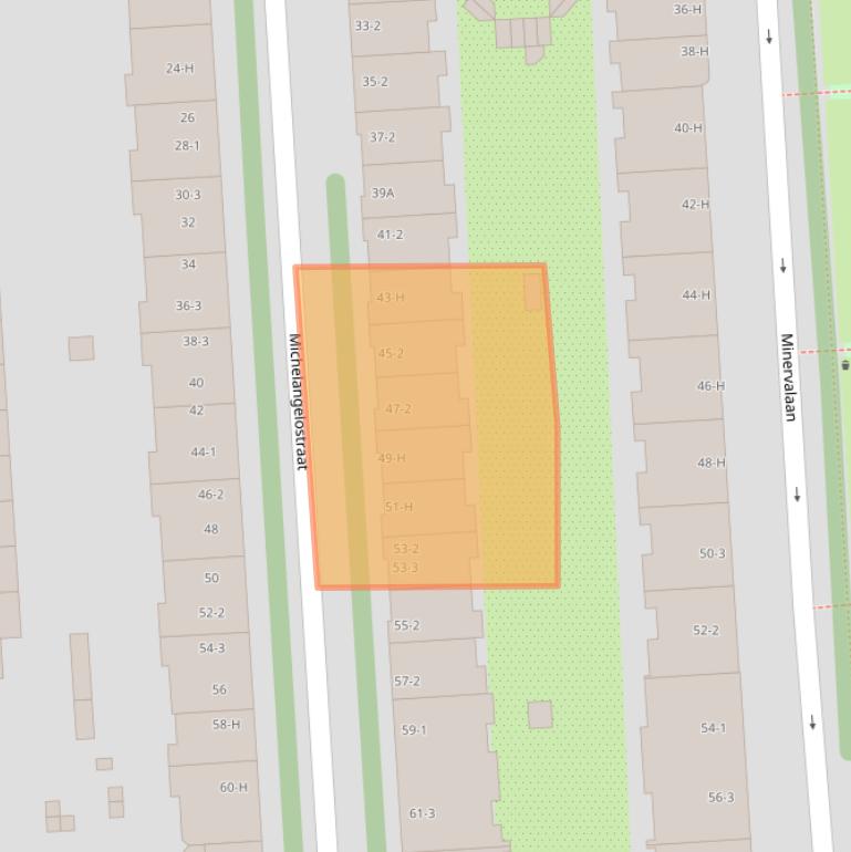 Kaart van postcodegebied 1077BS.