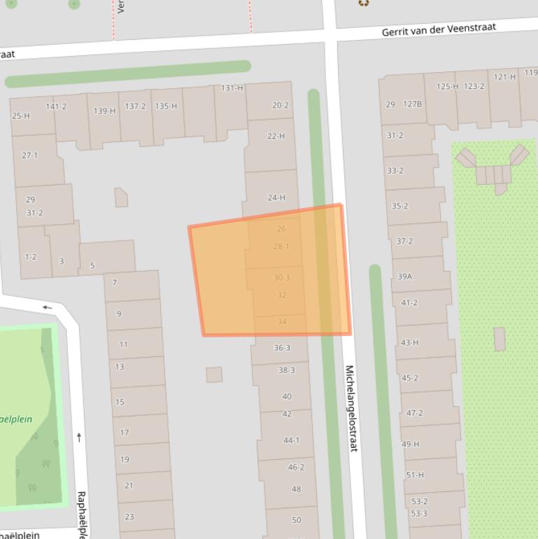 Kaart van postcodegebied 1077CC.