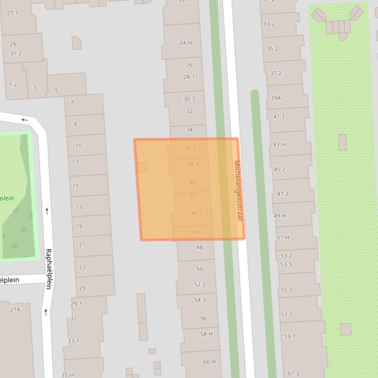 Kaart van postcodegebied 1077CD.