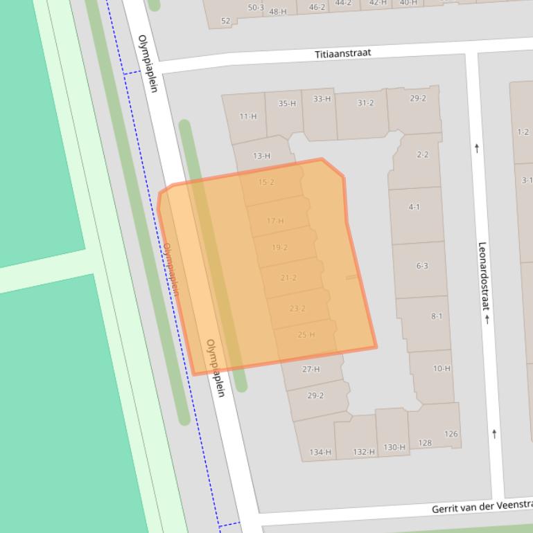 Kaart van postcodegebied 1077CK.