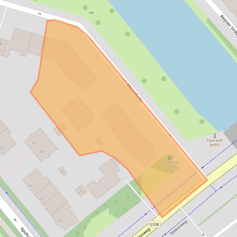 Kaart van postcodegebied 1077DH.