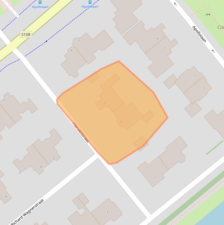 Kaart van postcodegebied 1077DL.