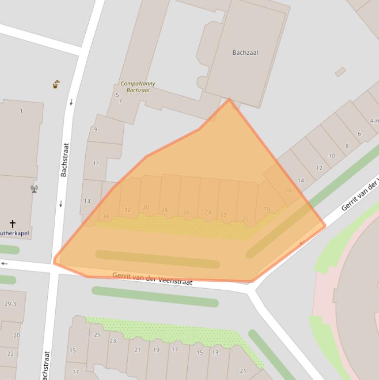 Kaart van postcodegebied 1077ED.