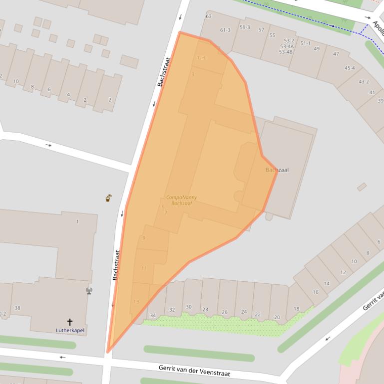 Kaart van postcodegebied 1077GD.