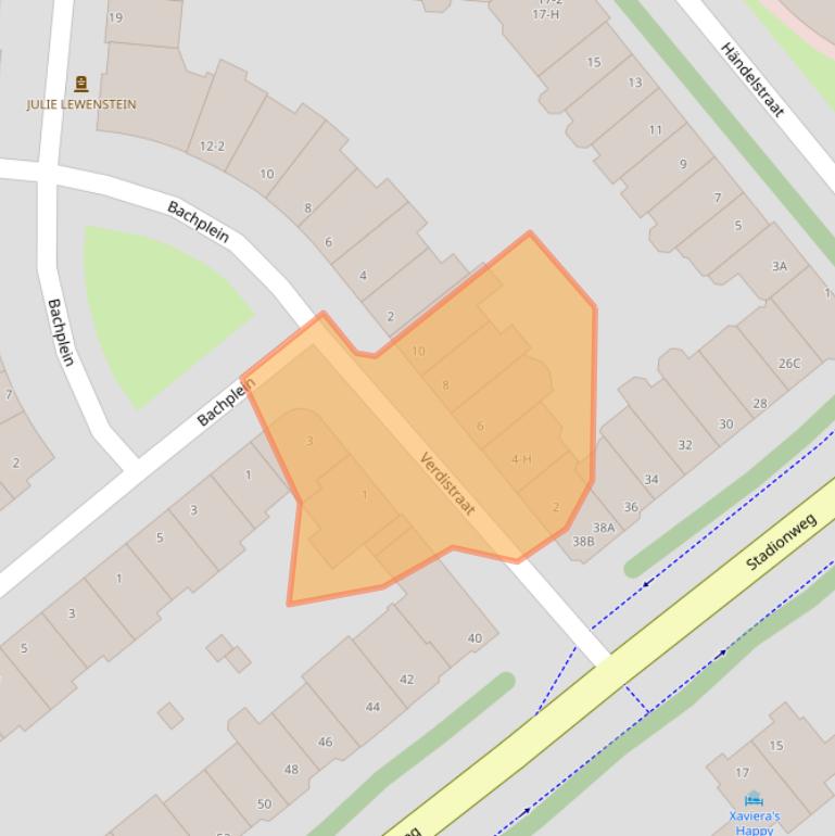 Kaart van postcodegebied 1077GK.