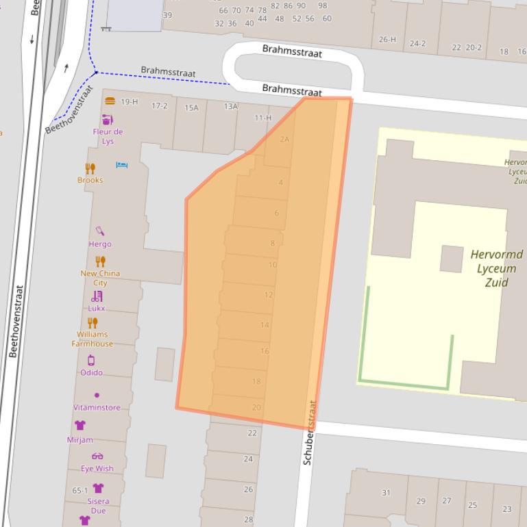 Kaart van postcodegebied 1077GS.