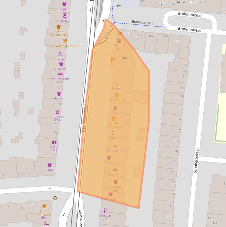 Kaart van postcodegebied 1077HN.