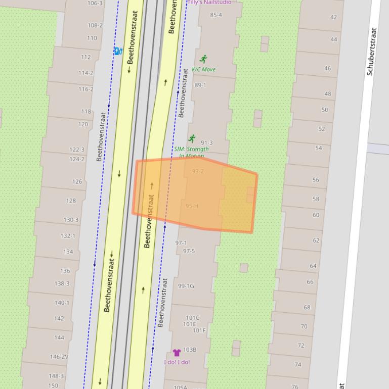 Kaart van postcodegebied 1077HT.