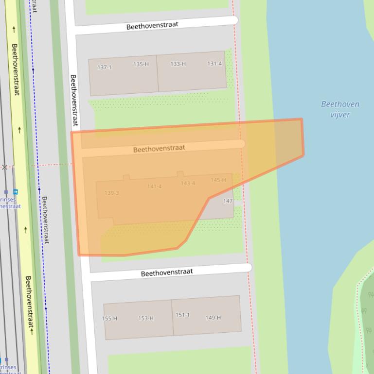 Kaart van postcodegebied 1077JC.