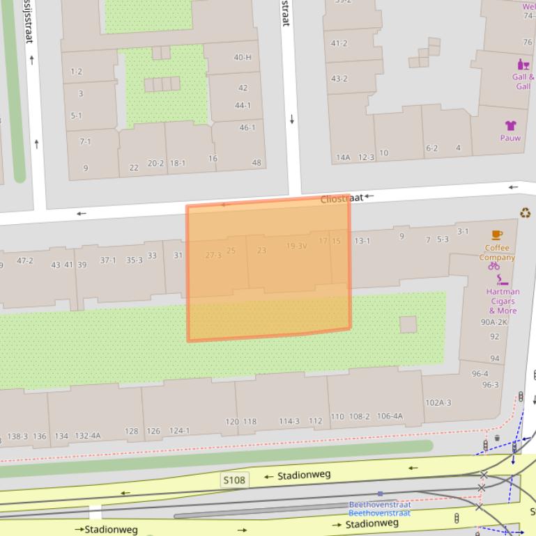 Kaart van postcodegebied 1077KB.
