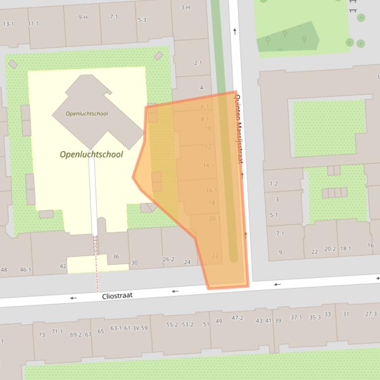 Kaart van postcodegebied 1077MD.