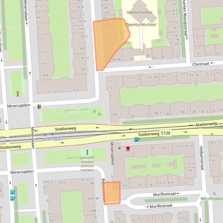 Kaart van postcodegebied 1077MK.