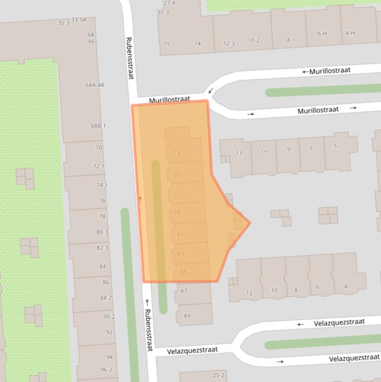 Kaart van postcodegebied 1077ML.