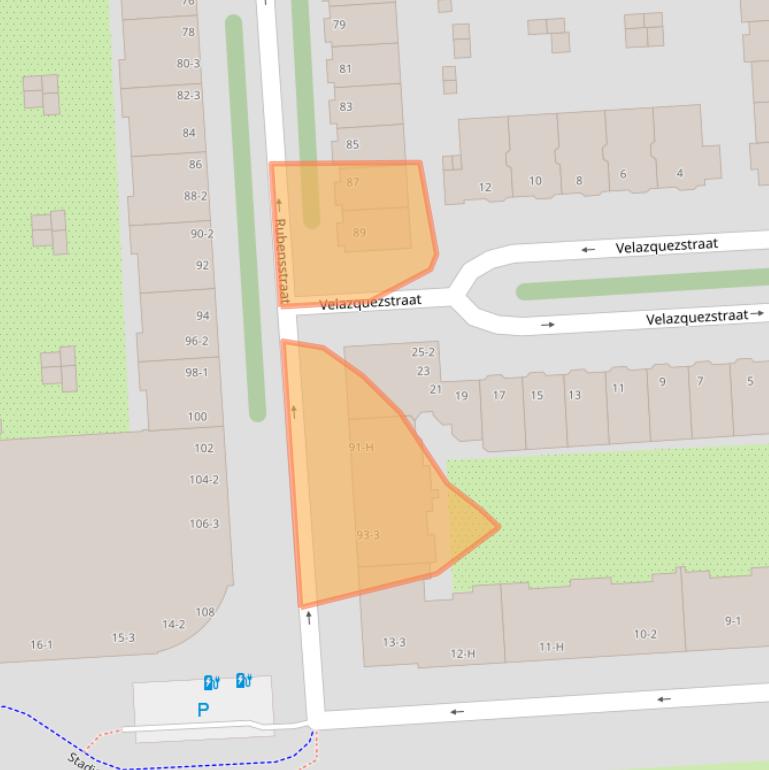 Kaart van postcodegebied 1077MN.