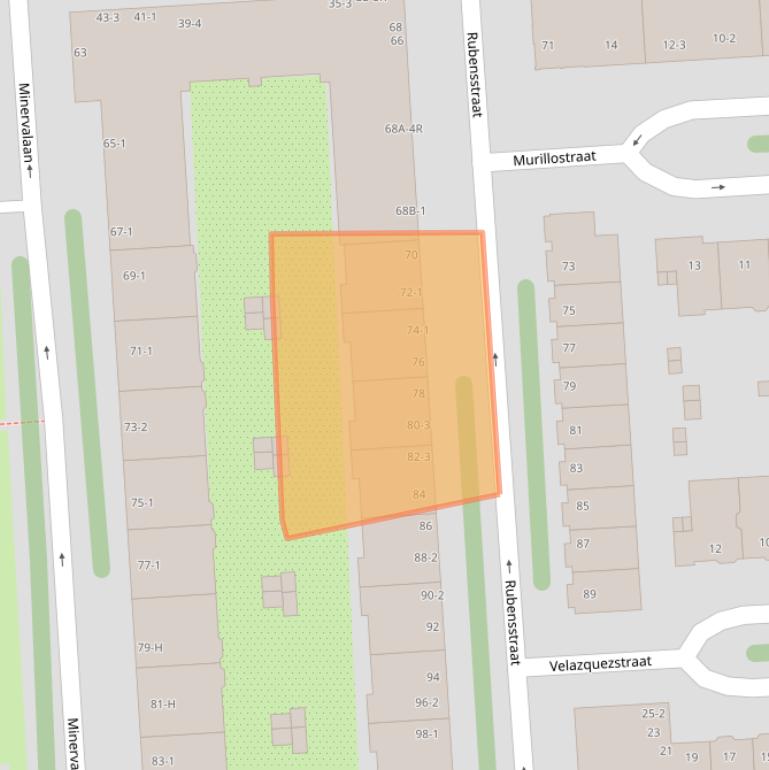 Kaart van postcodegebied 1077NA.