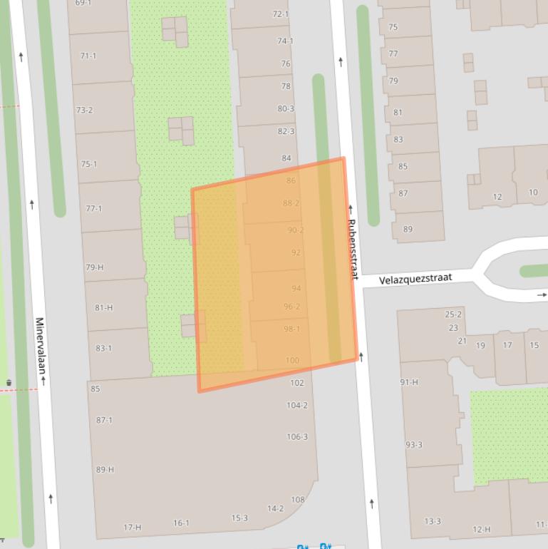 Kaart van postcodegebied 1077NB.