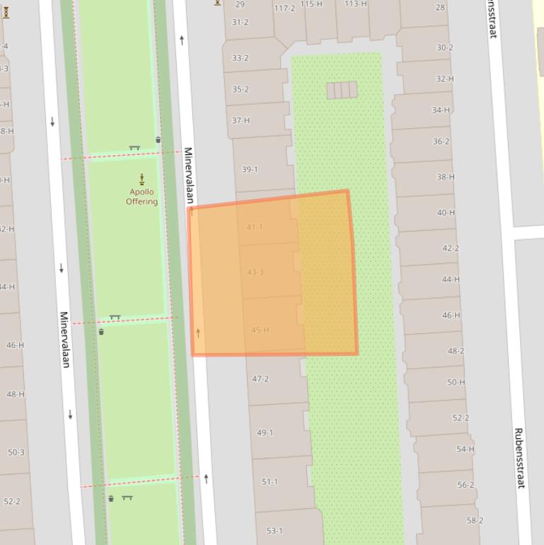 Kaart van postcodegebied 1077NM.