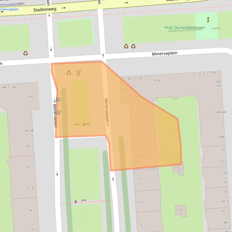 Kaart van postcodegebied 1077NR.