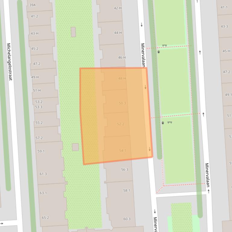 Kaart van postcodegebied 1077PC.
