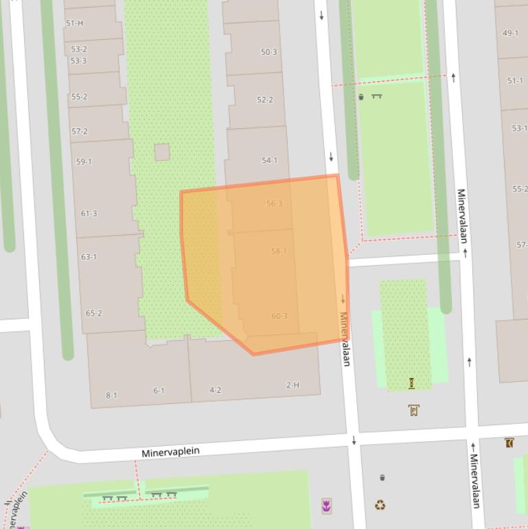 Kaart van postcodegebied 1077PD.