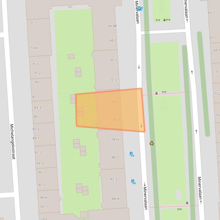 Kaart van postcodegebied 1077PH.