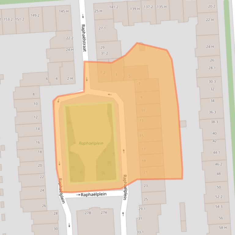 Kaart van postcodegebied 1077PW.