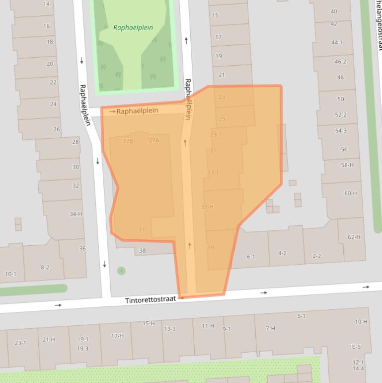 Kaart van postcodegebied 1077PX.