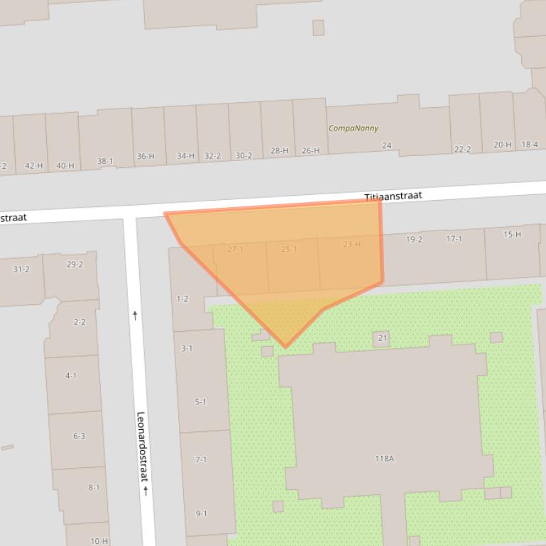 Kaart van postcodegebied 1077RE.