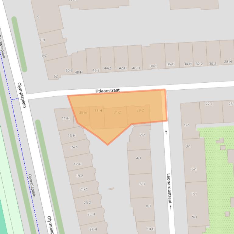 Kaart van postcodegebied 1077RG.