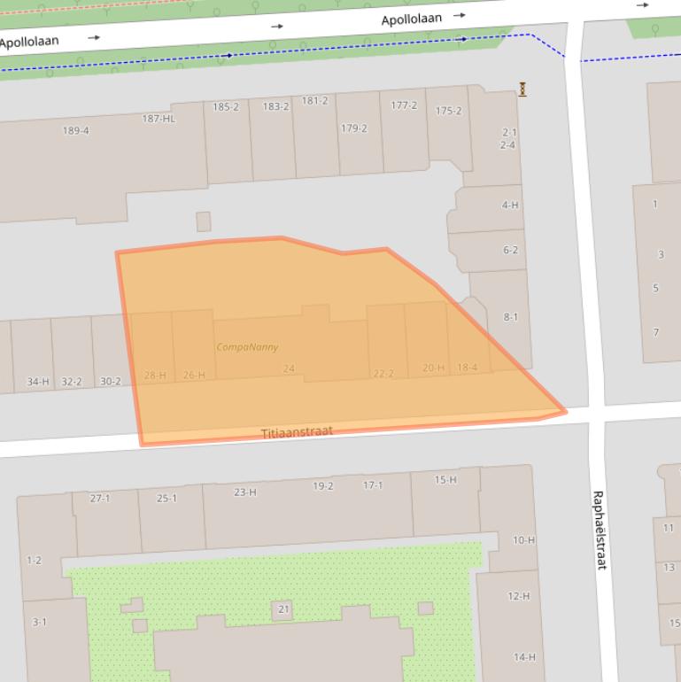 Kaart van postcodegebied 1077RH.