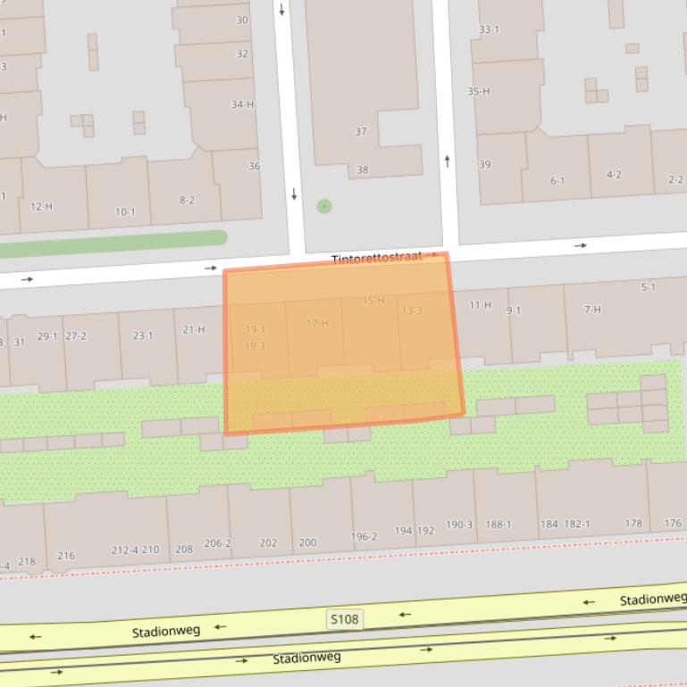 Kaart van postcodegebied 1077RN.