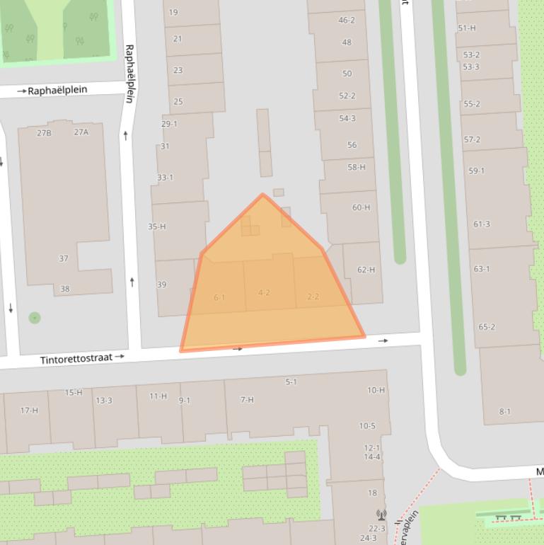 Kaart van postcodegebied 1077RS.