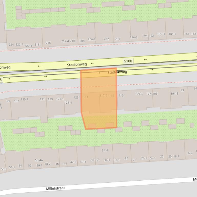 Kaart van postcodegebied 1077SK.