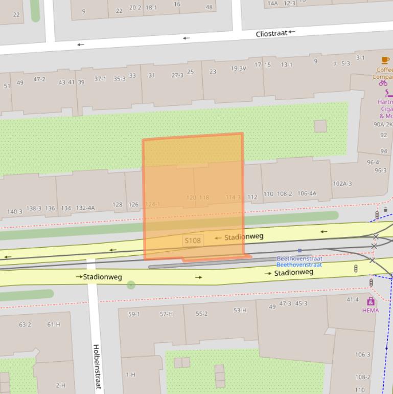 Kaart van postcodegebied 1077SV.
