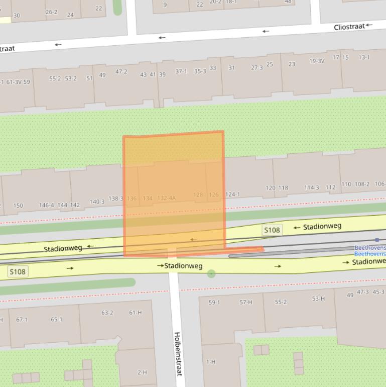 Kaart van postcodegebied 1077SW.