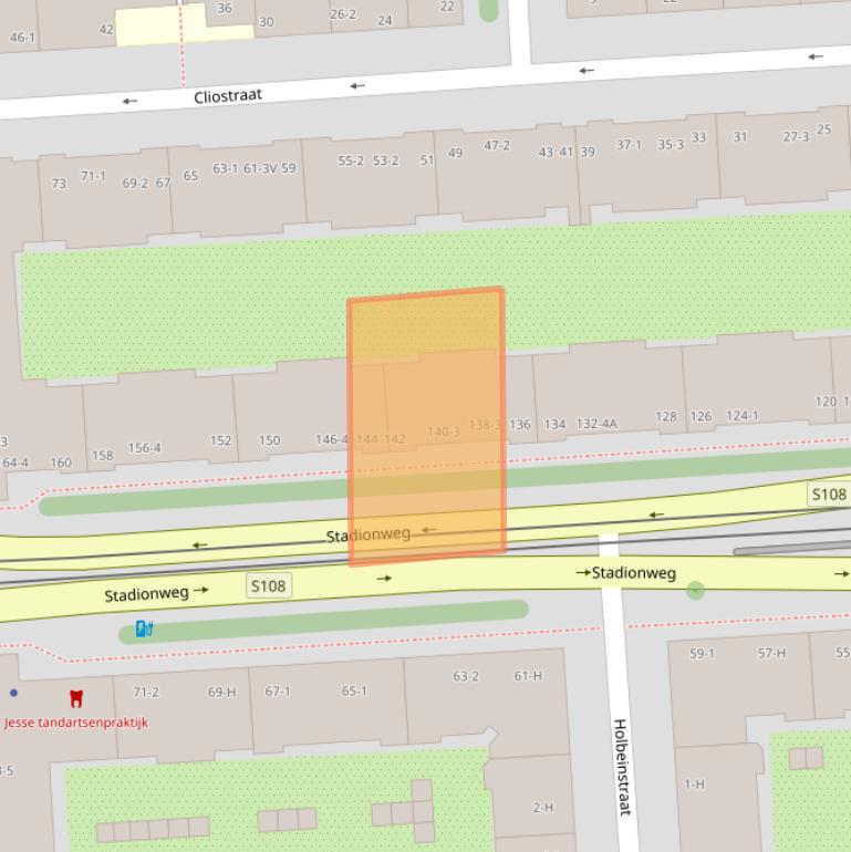 Kaart van postcodegebied 1077SX.