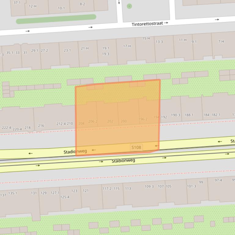 Kaart van postcodegebied 1077TD.