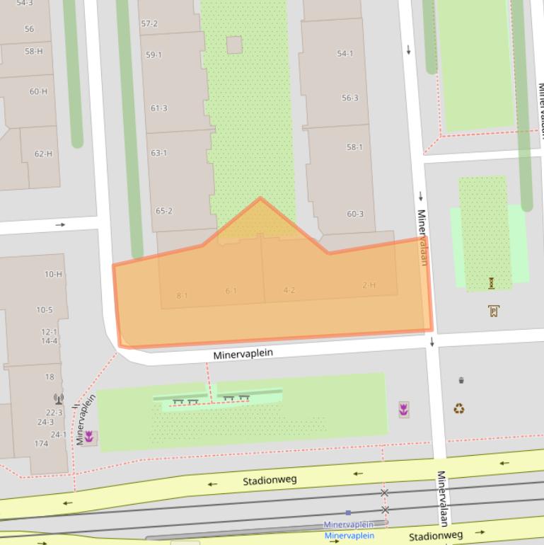 Kaart van postcodegebied 1077TN.