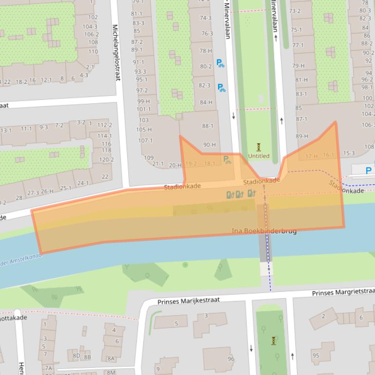 Kaart van postcodegebied 1077VK.