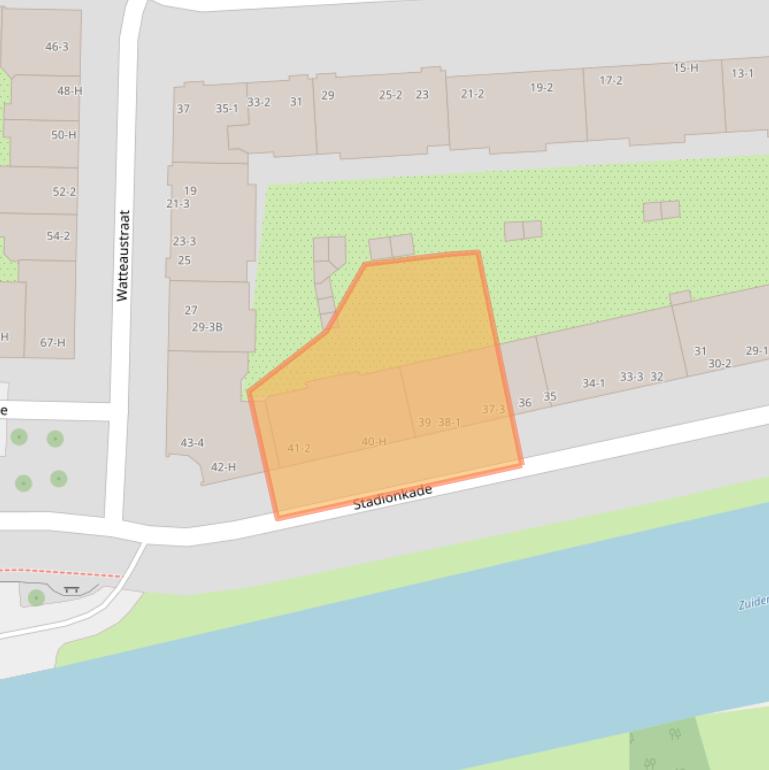 Kaart van postcodegebied 1077VP.