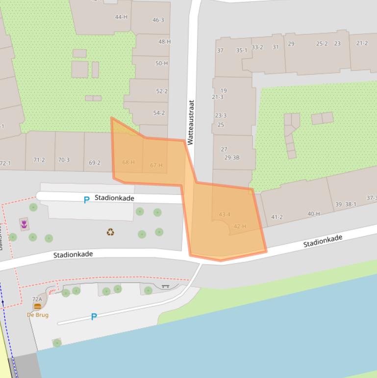 Kaart van postcodegebied 1077VR.