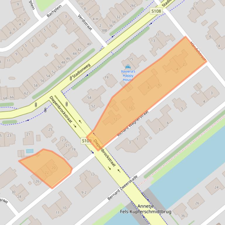 Kaart van postcodegebied 1077VV.