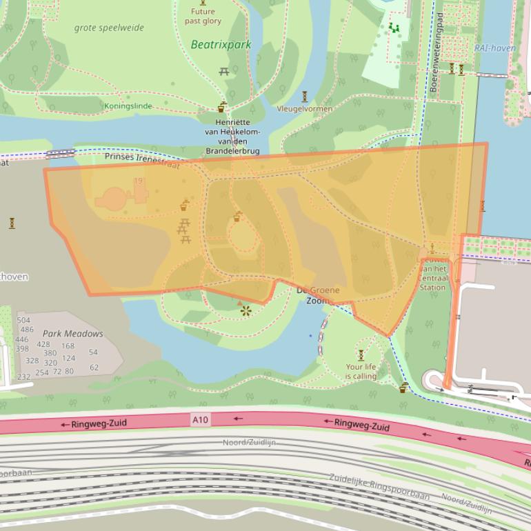 Kaart van postcodegebied 1077WT.