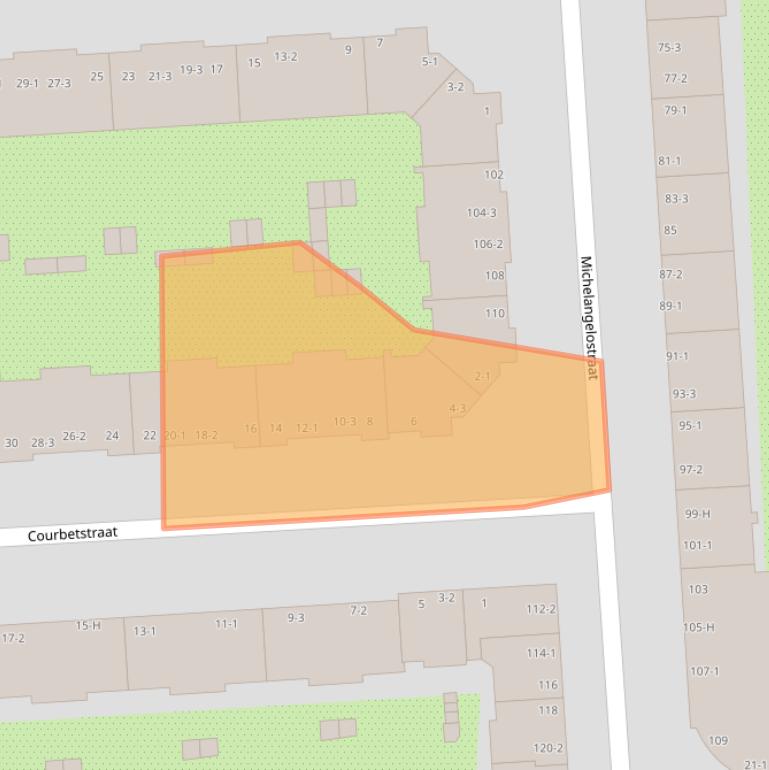 Kaart van postcodegebied 1077ZT.