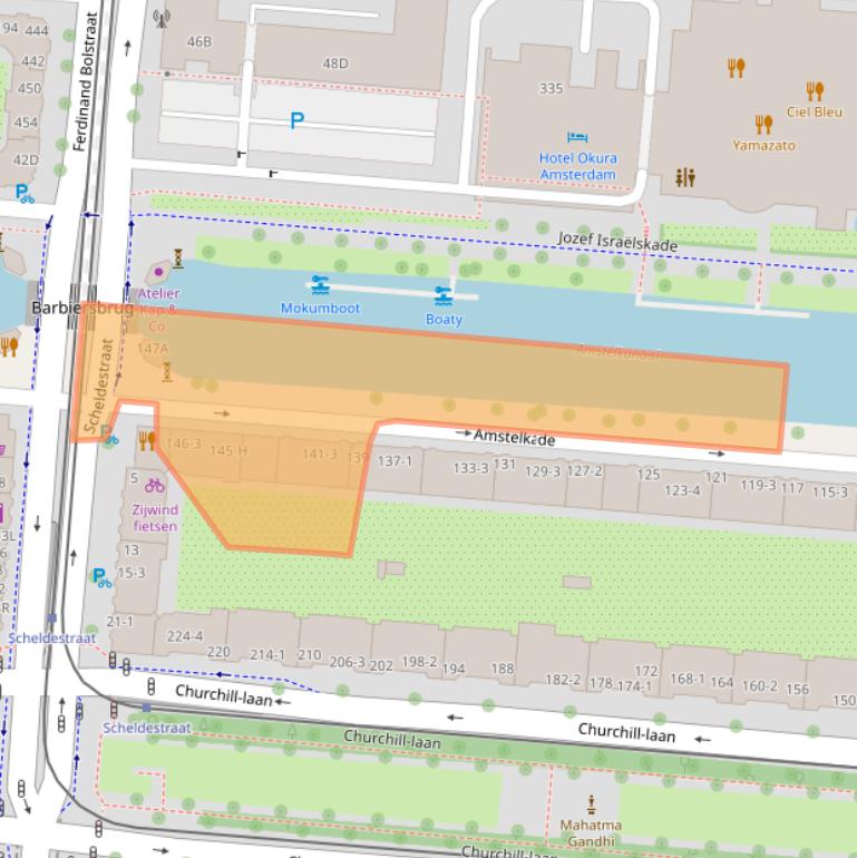 Kaart van postcodegebied 1078AV.