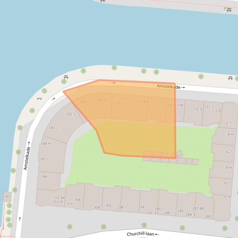 Kaart van postcodegebied 1078BA.