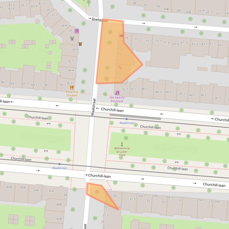 Kaart van postcodegebied 1078BP.