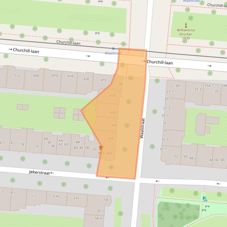 Kaart van postcodegebied 1078BV.